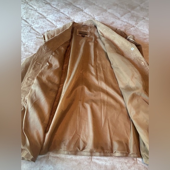 Vintage Esprit Soft Suede Leather Tan Fringe Jacket Womens L Cowgirl Ranch Lux - Picture 12 of 15